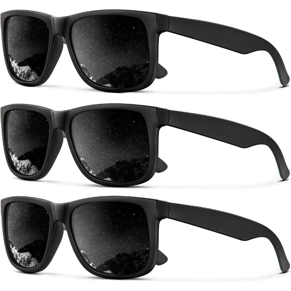 Sunglasses Men Polarized Sun glasses for Mens Womens Classic Matte Black Frame U